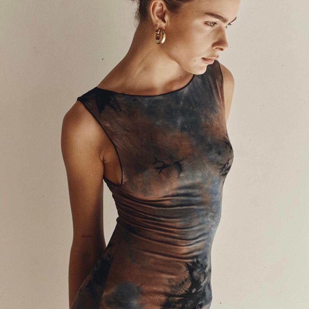 NWT Diish Tie Dye Maxi Dress - Picture 8 of 8